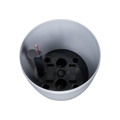 Ghiveci inteligent H32xD35 cm cu set complet udare si roti Classico gri urban lucios