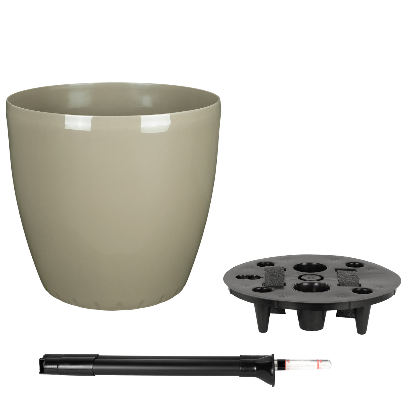 Ghiveci inteligent H32xD35 cm cu set complet udare si roti Classico maro spicy lucios