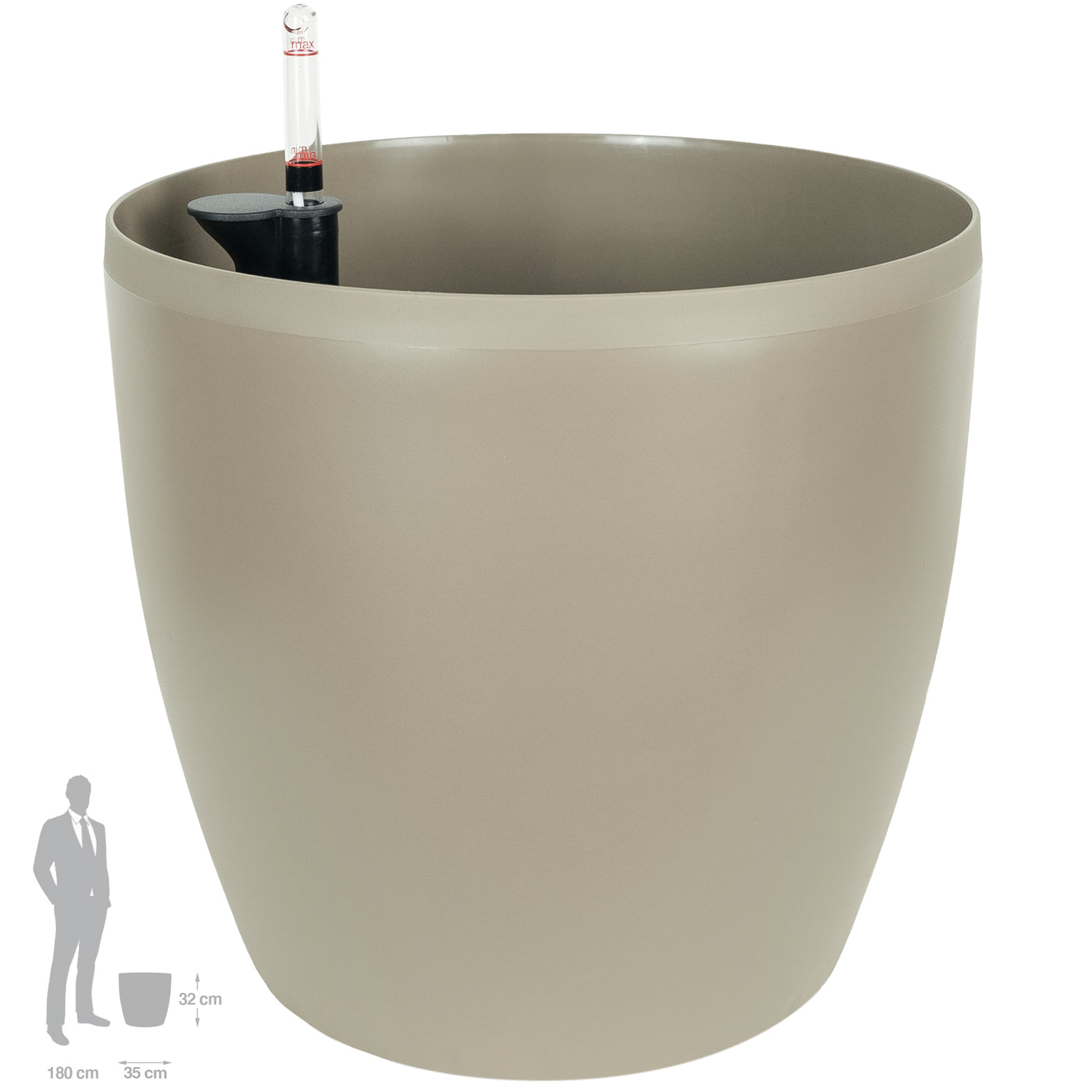 Ghiveci inteligent H32xD35 cm cu set complet udare si roti Classico maro spicy mat