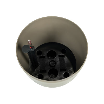 Ghiveci inteligent H32xD35 cm cu set complet udare si roti Classico maro spicy mat