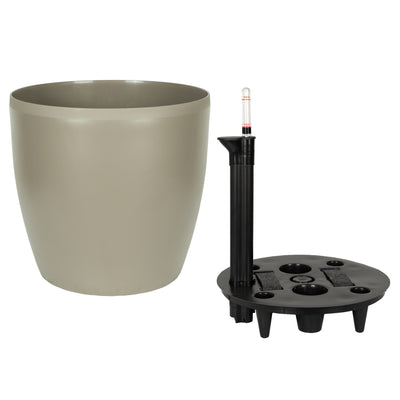 Ghiveci inteligent H32xD35 cm cu set complet udare si roti Classico maro spicy mat