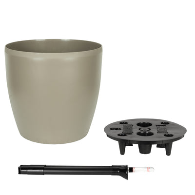 Ghiveci inteligent H32xD35 cm cu set complet udare si roti Classico maro spicy mat