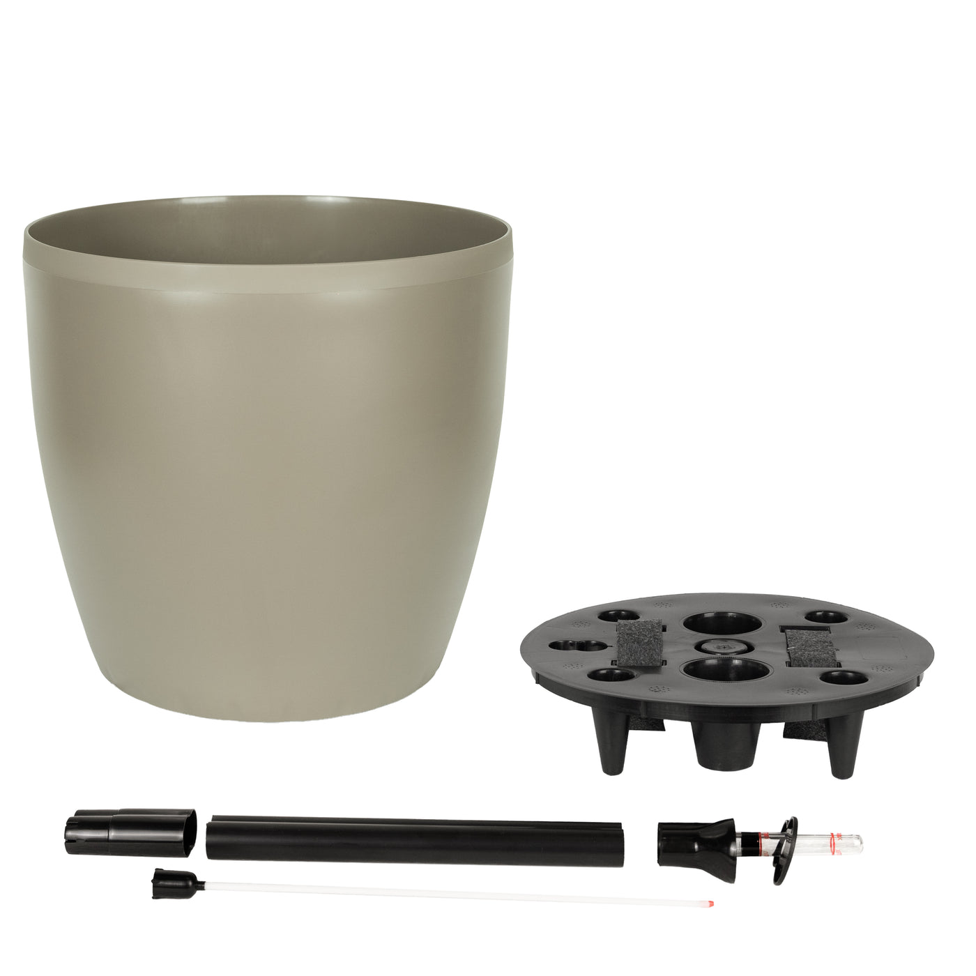 Ghiveci inteligent H32xD35 cm cu set complet udare si roti Classico maro spicy mat