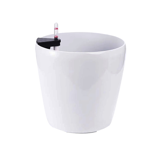 Ghiveci inteligent H36.5xD35.7 cm RobertoRossi Clasic alb lucios