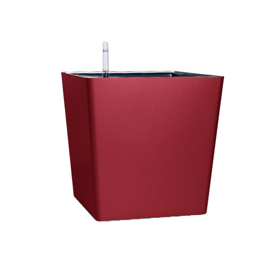 Ghiveci inteligent H37.5x39.5x39.5 cm RobertoRossi Cube rosu lucios