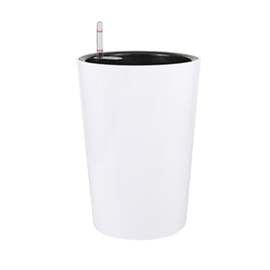 Ghiveci inteligent H39.5xD28.2 cm RobertoRossi Partner alb lucios