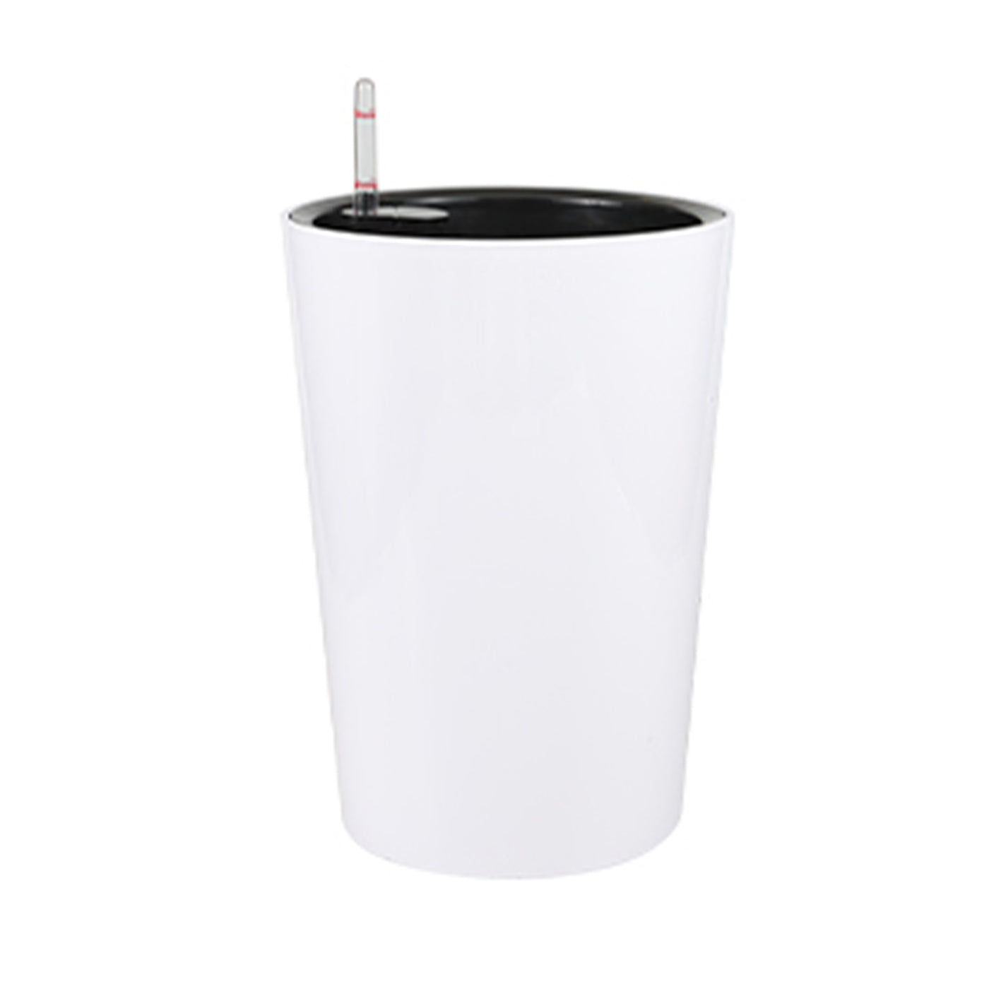 Ghiveci inteligent H39.5xD28.2 cm RobertoRossi Partner alb lucios