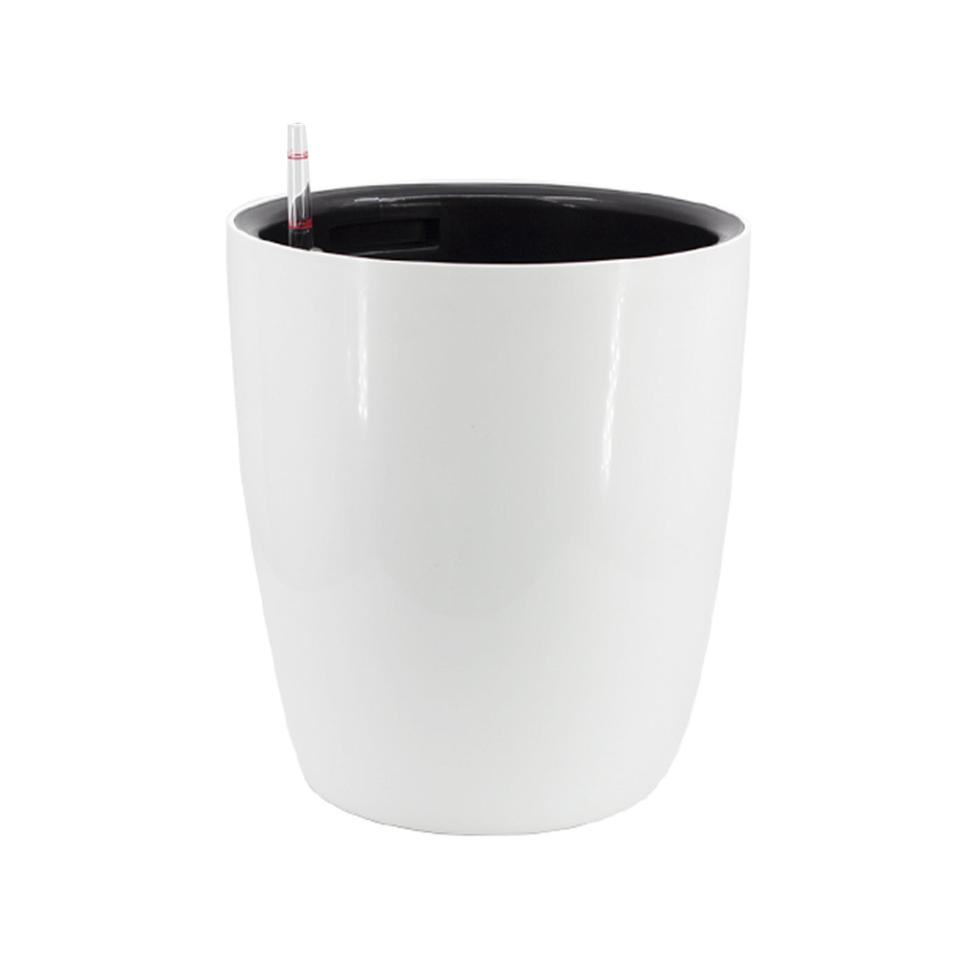 Ghiveci inteligent H39xD34 cm RobertoRossi Clasic alb lucios