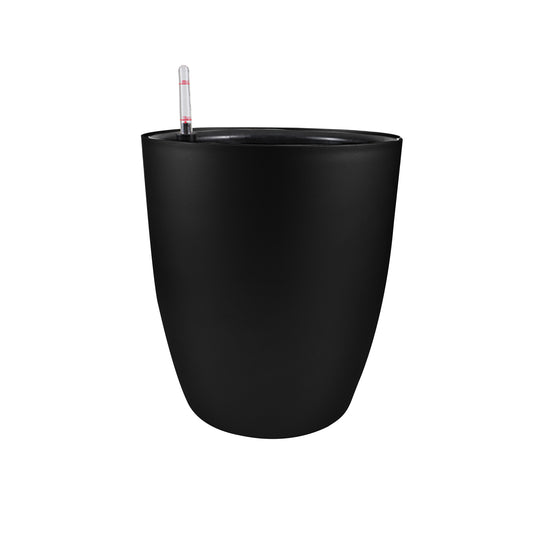 Ghiveci inteligent H39xD34 cm RobertoRossi Clasic negru lucios