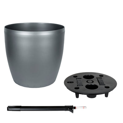 Ghiveci inteligent H39xD43 cm cu set complet udare Classico antracit metal mat