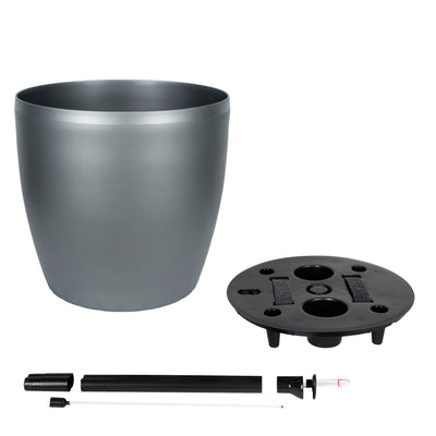 Ghiveci inteligent H39xD43 cm cu set complet udare Classico antracit metal mat