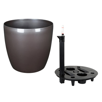 Ghiveci inteligent H39xD43 cm cu set complet udare Classico maro ruginiu lucios