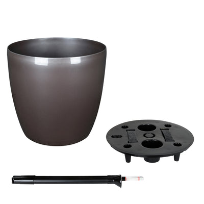 Ghiveci inteligent H39xD43 cm cu set complet udare Classico maro ruginiu lucios