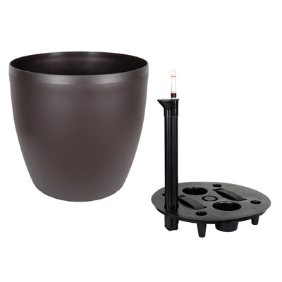 Ghiveci inteligent H39xD43 cm cu set complet udare Classico maro ruginiu mat