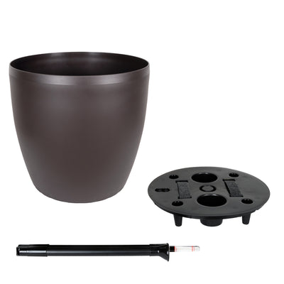 Ghiveci inteligent H39xD43 cm cu set complet udare Classico maro ruginiu mat