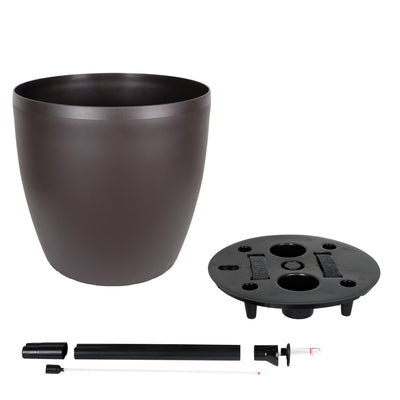 Ghiveci inteligent H39xD43 cm cu set complet udare Classico maro ruginiu mat