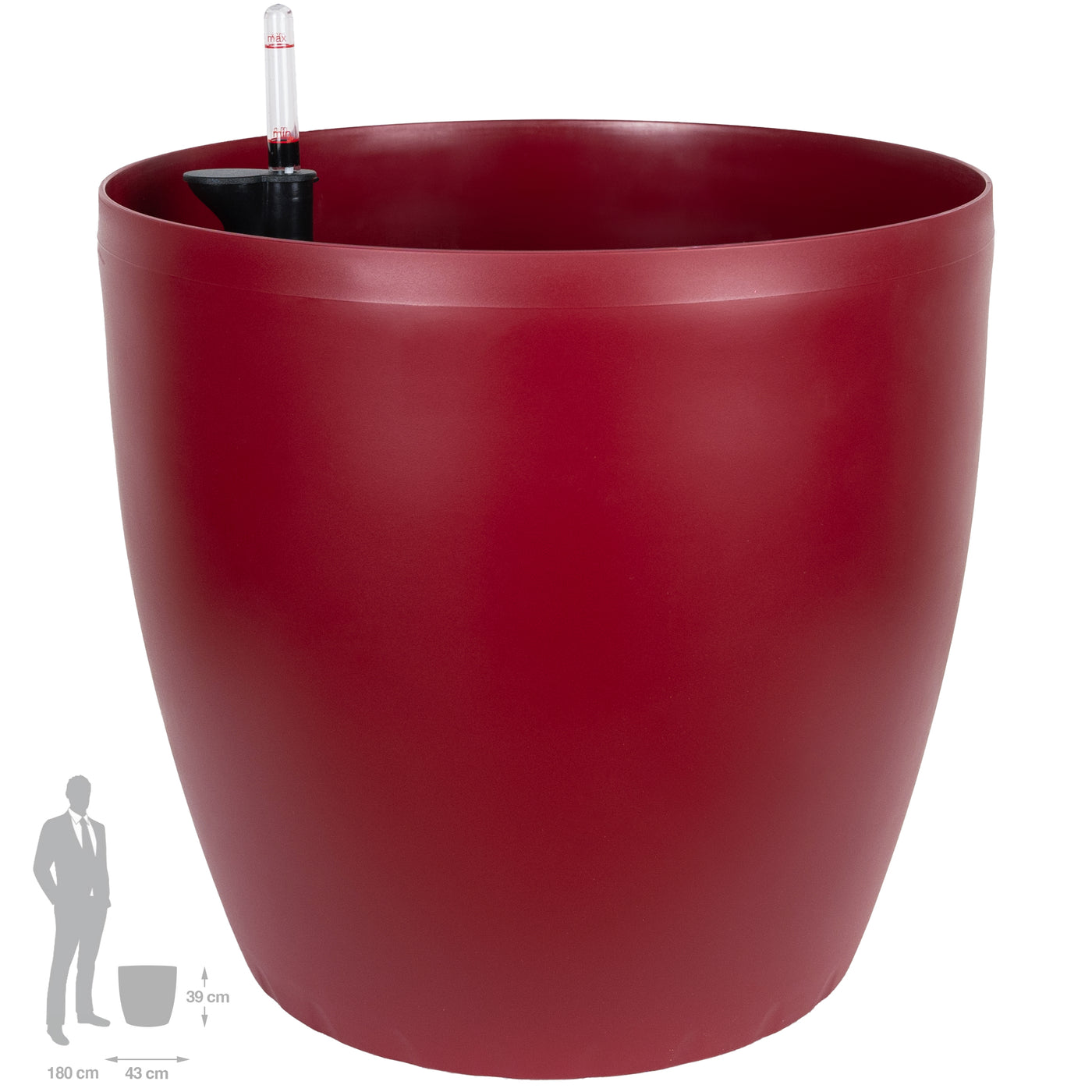 Ghiveci inteligent H39xD43 cm cu set complet udare Classico rosu mat