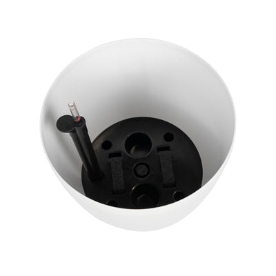 Ghiveci inteligent H39xD43 cm cu set complet udare si roti Classico alb mat