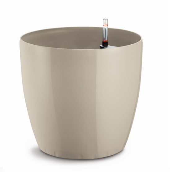 Ghiveci inteligent H39xD43 cm cu set complet udare si roti Classico gri silk lucios