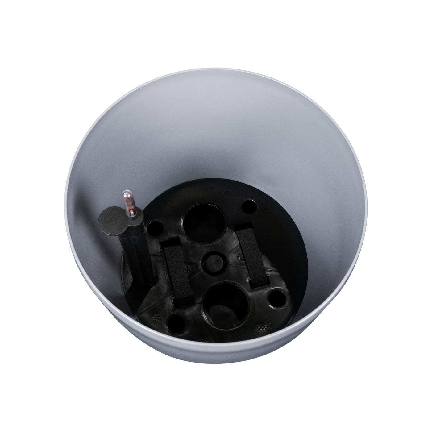 Ghiveci inteligent H39xD43 cm cu set complet udare si roti Classico gri urban lucios