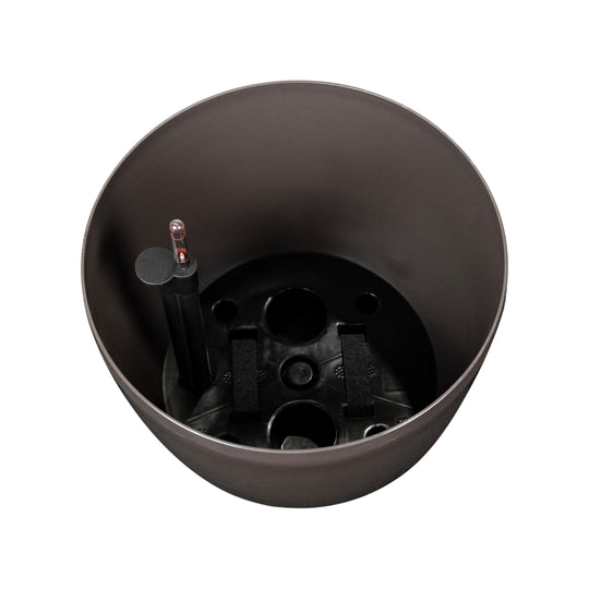 Ghiveci inteligent H39xD43 cm cu set complet udare si roti Classico maro lucios
