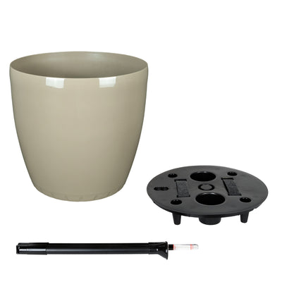 Ghiveci inteligent H39xD43 cm cu set complet udare si roti Classico maro spicy lucios