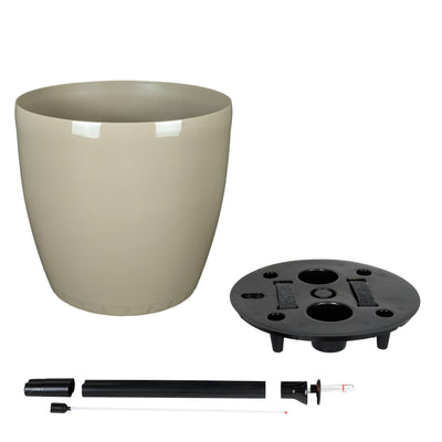 Ghiveci inteligent H39xD43 cm cu set complet udare si roti Classico maro spicy lucios