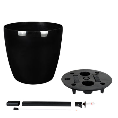 Ghiveci inteligent H39xD43 cm cu set complet udare si roti Classico negru lucios