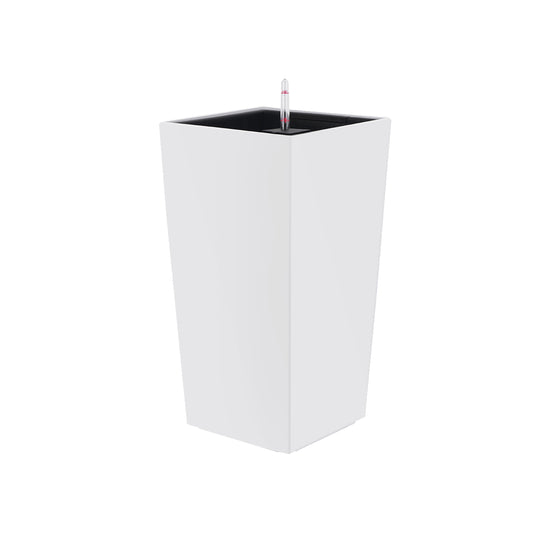 Ghiveci inteligent H40.7x21.5x21.5 cm RobertoRossi Cubico alb lucios