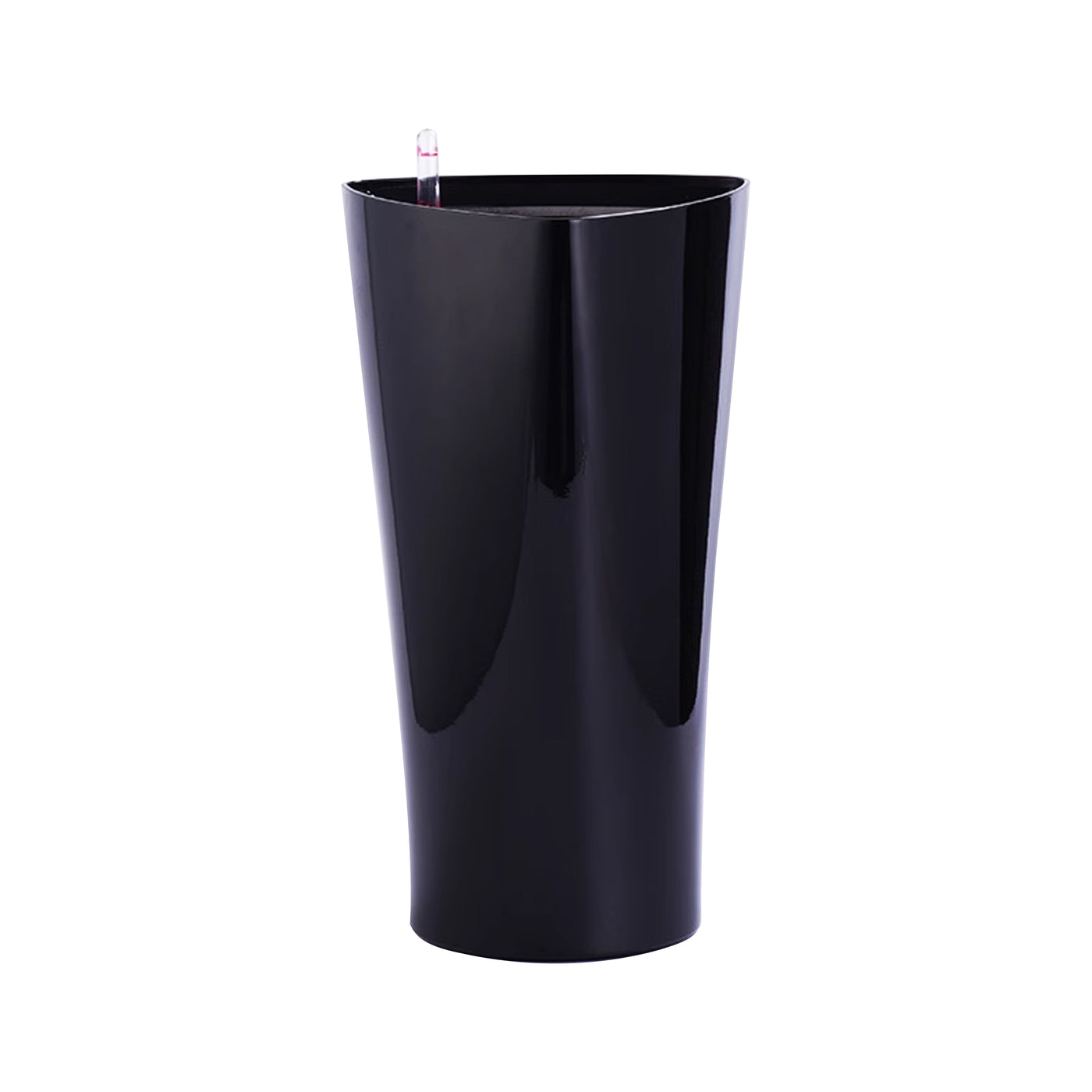 Ghiveci inteligent H40.8x22x22 cm RobertoRossi Delta negru lucios