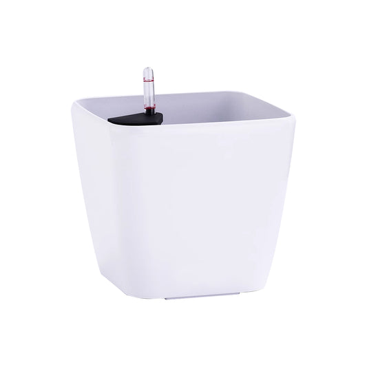 Ghiveci inteligent H42x44x44 cm RobertoRossi Quadro alb lucios