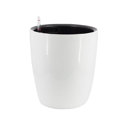 Ghiveci inteligent H45xD45 cm RobertoRossi Clasic alb lucios