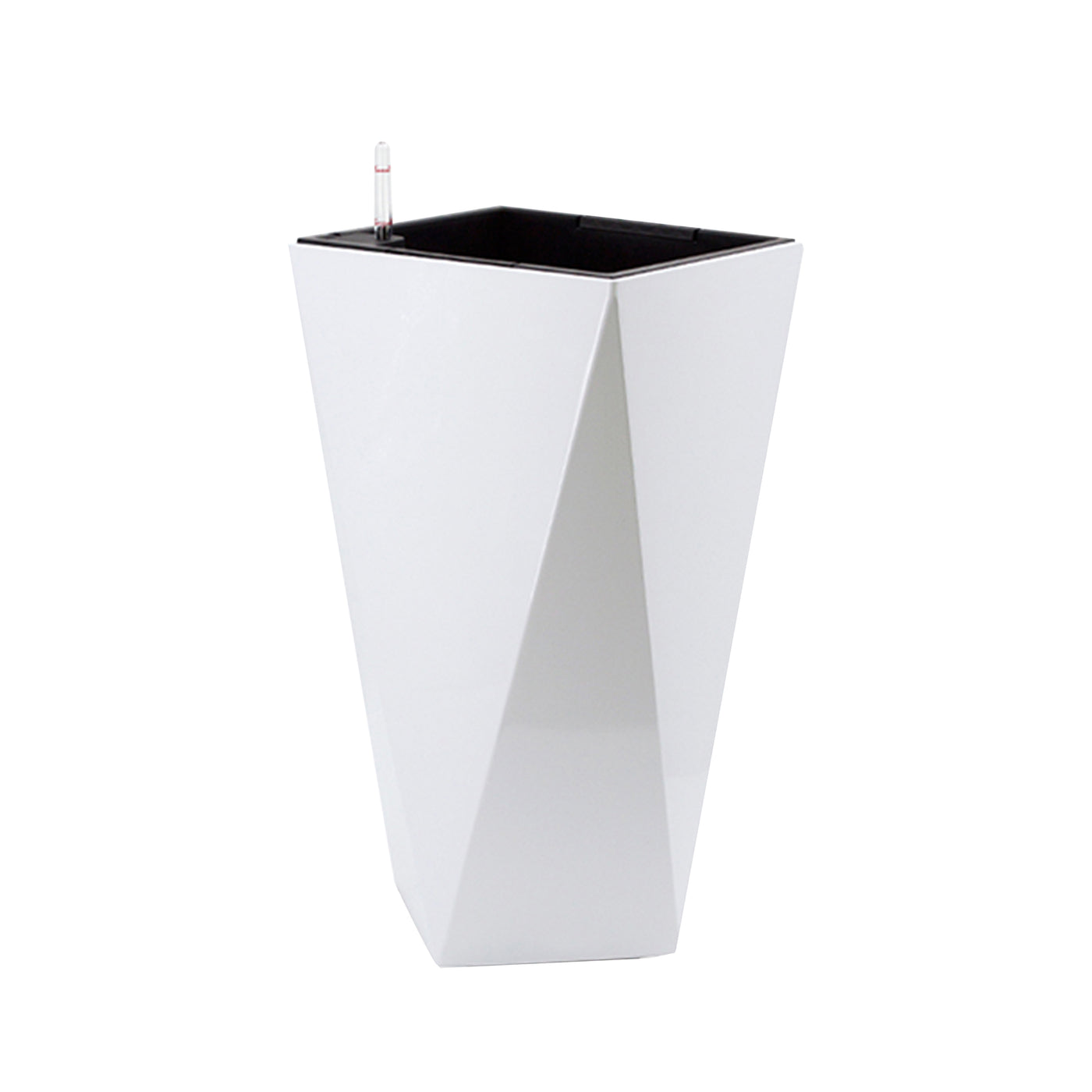 Ghiveci inteligent H50.5x21x21 cm RobertoRossi Faz alb lucios