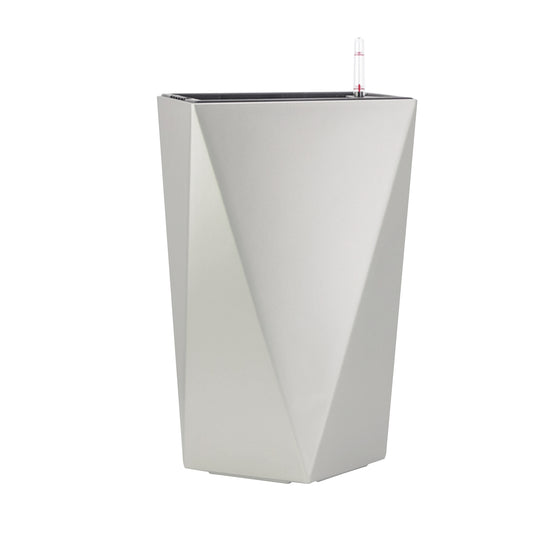 Ghiveci inteligent H50.5x21x21 cm RobertoRossi Faz argintiu