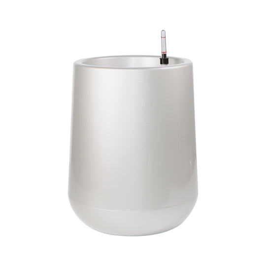 Ghiveci inteligent H50.5x35x35 cm RobertoRossi Egg argintiu