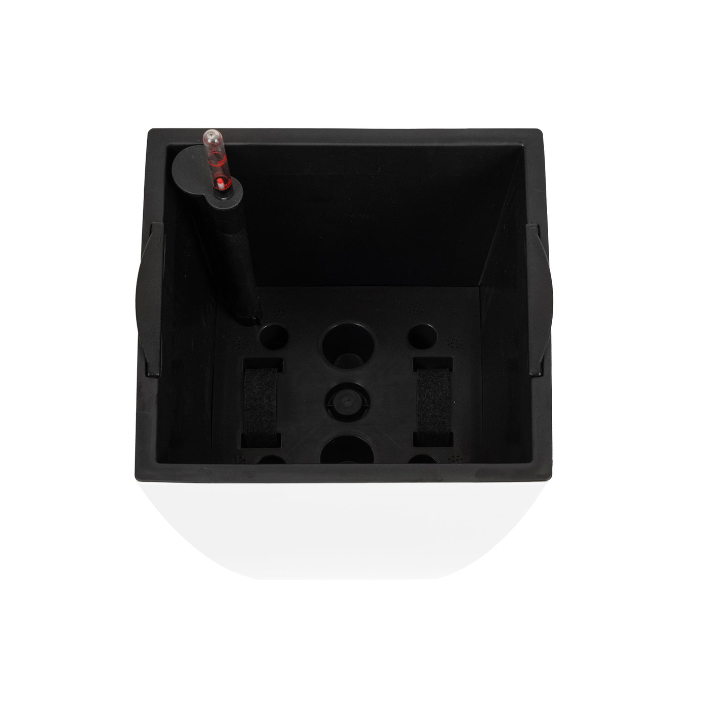 Ghiveci inteligent H56.5x31x31 cm cu set complet udare Cubico alb mat