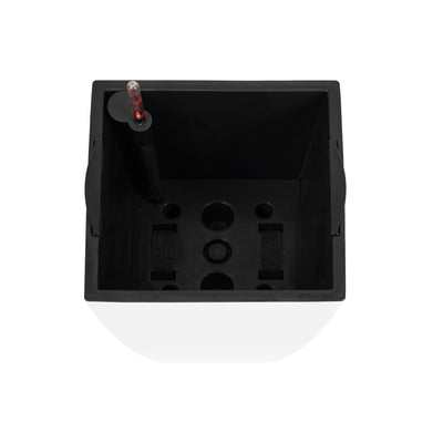 Ghiveci inteligent H56.5x31x31 cm cu set complet udare Cubico alb mat