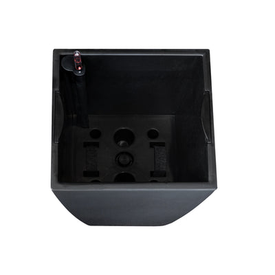 Ghiveci inteligent H56.5x31x31 cm cu set complet udare Cubico antracit lucios