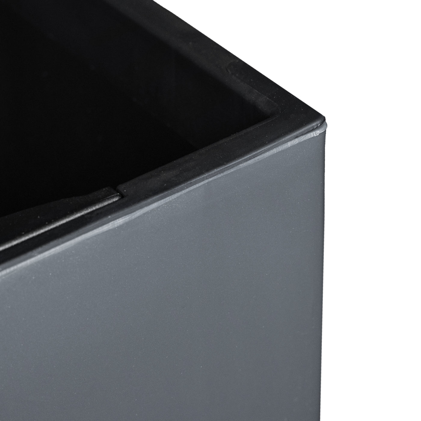 Ghiveci inteligent H56.5x31x31 cm cu set complet udare Cubico antracit lucios