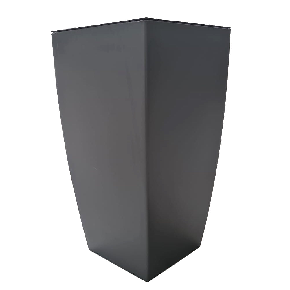 Ghiveci inteligent H56.5x31x31 cm cu set complet udare Cubico antracit mat