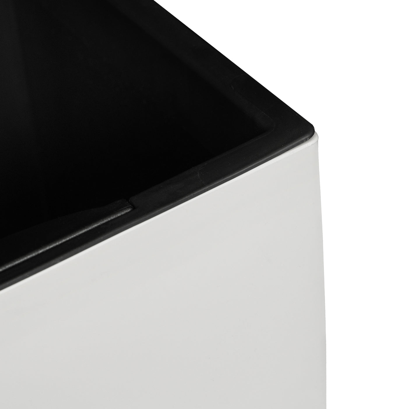 Ghiveci inteligent H56.5x31x31 cm cu set complet udare Cubico gri lucios