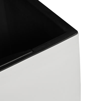 Ghiveci inteligent H56.5x31x31 cm cu set complet udare Cubico gri lucios