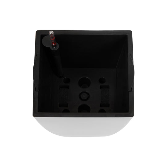 Ghiveci inteligent H56.5x31x31 cm cu set complet udare Cubico gri mat
