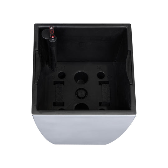 Ghiveci inteligent H56.5x31x31 cm cu set complet udare Cubico gri urban lucios