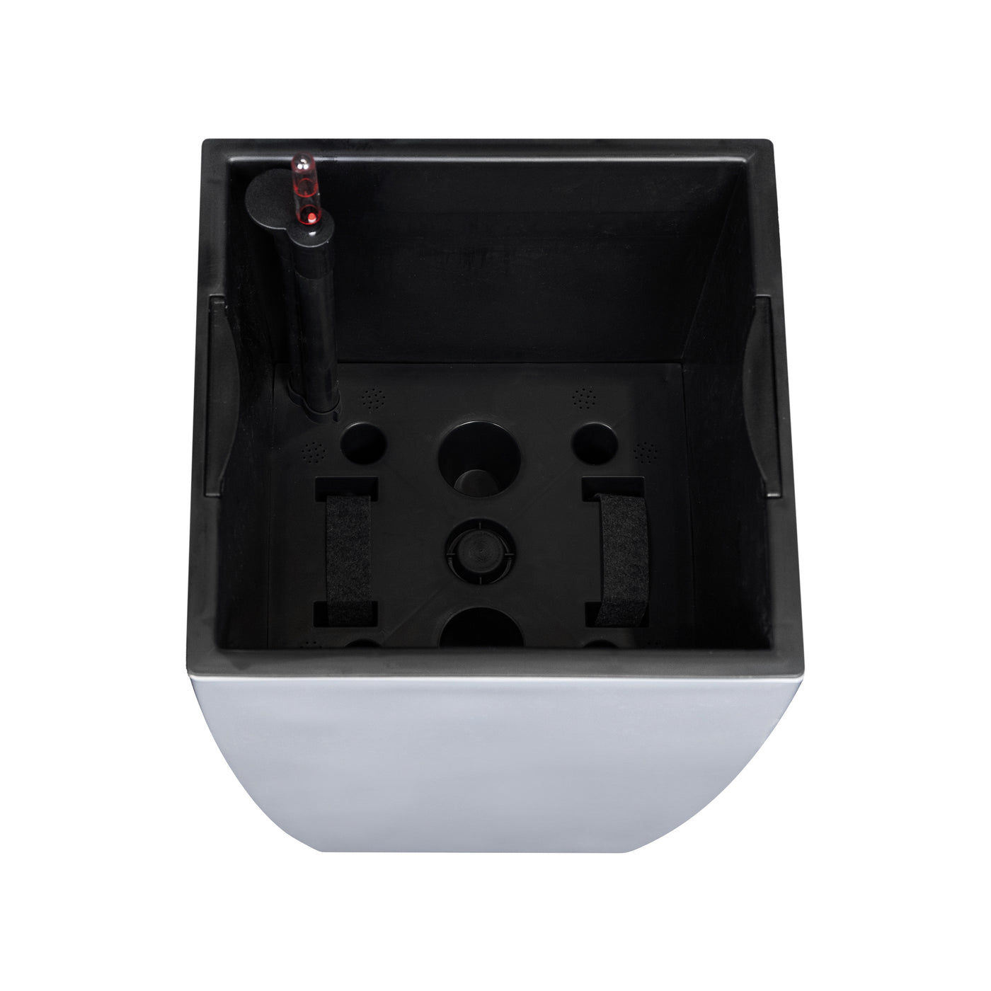 Ghiveci inteligent H56.5x31x31 cm cu set complet udare Cubico gri urban lucios