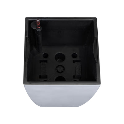 Ghiveci inteligent H56.5x31x31 cm cu set complet udare Cubico gri urban lucios