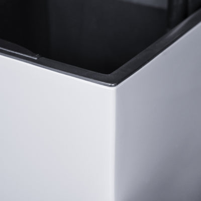 Ghiveci inteligent H56.5x31x31 cm cu set complet udare Cubico gri urban lucios