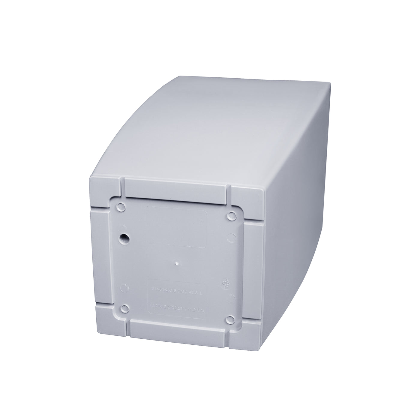 Ghiveci inteligent H56.5x31x31 cm cu set complet udare Cubico gri urban lucios