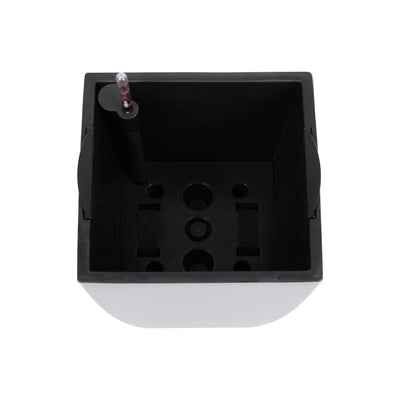 Ghiveci inteligent H56.5x31x31 cm cu set complet udare Cubico gri urban mat