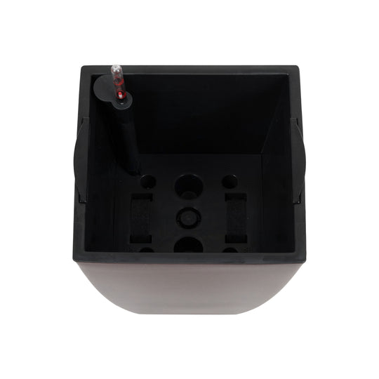 Ghiveci inteligent H56.5x31x31 cm cu set complet udare Cubico maro mat